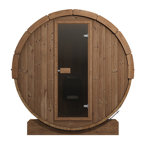SaunaLife ERGO E8 Outdoor Barrel Sauna Kit | 6 Person Sauna