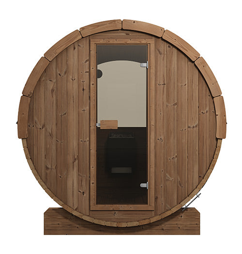 SaunaLife ERGO E8 Outdoor Barrel Sauna Kit | 6 Person Sauna
