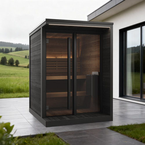 SaunaLife Garden GL4B Luxury Outdoor Home Sauna Kit | 4 Person Sauna - DIY, Paint Included
