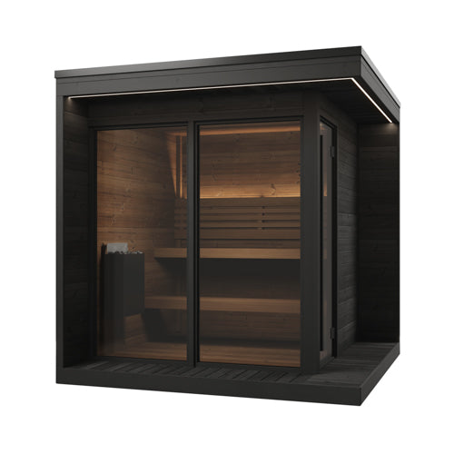 SaunaLife Garden GL6B Luxury Outdoor Home Sauna Kit | 6 Person Sauna - DIY, Paint Included