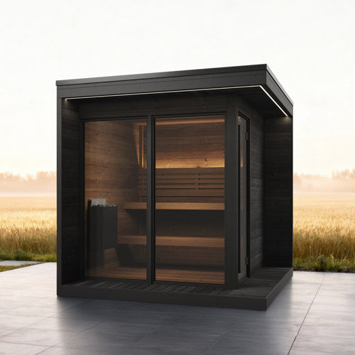 SaunaLife Garden GL6B Luxury Outdoor Home Sauna Kit | 6 Person Sauna - DIY, Paint Included