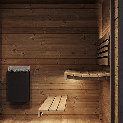 SaunaLife Garden GL6B Luxury Outdoor Home Sauna Kit | 6 Person Sauna - DIY, Paint Included
