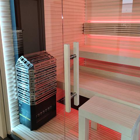 Saunum Air 5kW 240V Open Basket Electric Sauna Heater Package