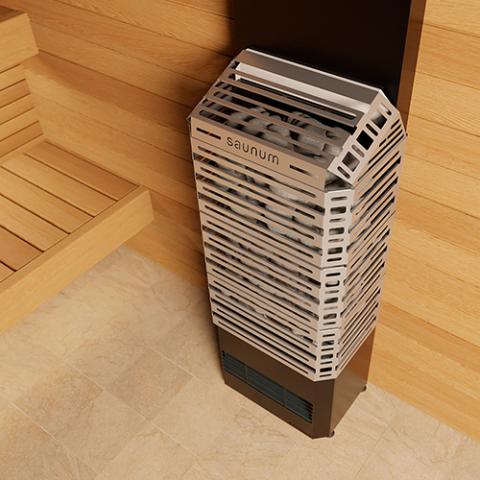 Saunum Air 7kW 240V Open Basket Electric Sauna Heater Package