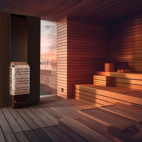 Saunum Air 7kW 240V Open Basket Electric Sauna Heater Package