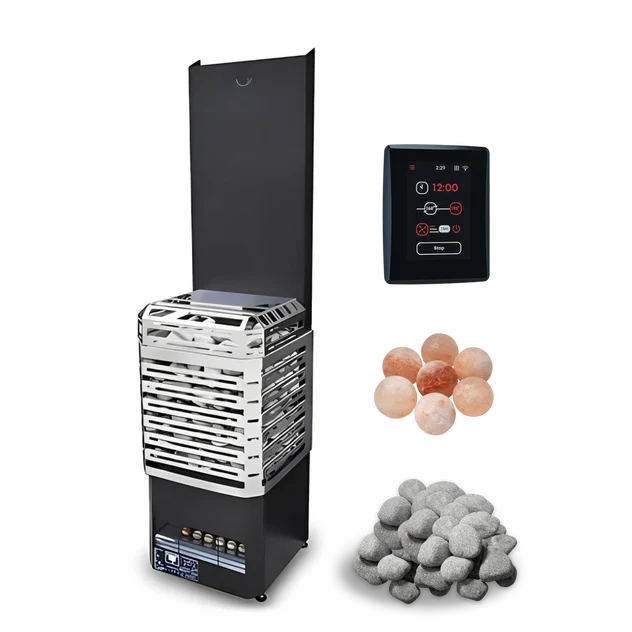 Saunum Air L 13kW 240V Open Basket Electric Sauna Heater Package