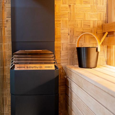 Saunum Air 5kW 240V Closed Basket Electric Sauna Heater Package
