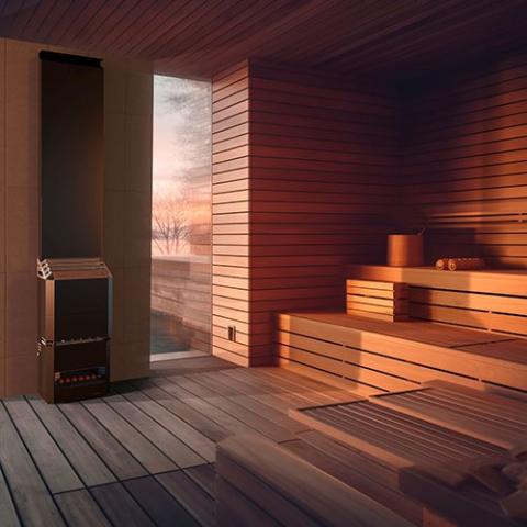 Saunum Air 7kW 240V Closed Basket Electric Sauna Heater Package