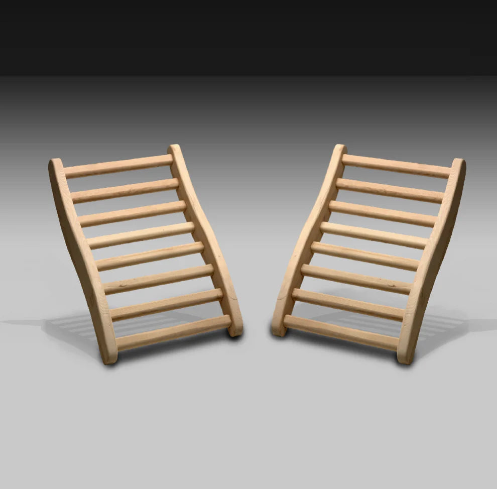 Golden Designs 2-Person Ergonomic Sauna Back Rest in Hemlock Wood
