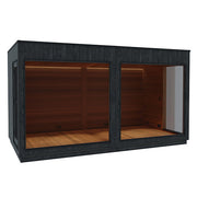 ThermaSol Nordic Misty Lounge XL 2-Entrances Outdoor Sauna Cabin - 1 Door