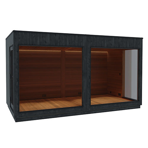 ThermaSol Nordic Misty Lounge XL 2-Entrances Outdoor Sauna Cabin - 1 Door