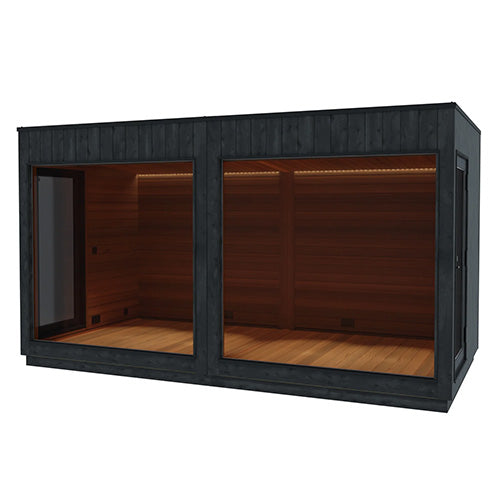 ThermaSol Nordic Misty Lounge XL 2-Entrances Outdoor Sauna Cabin - 2 Doors