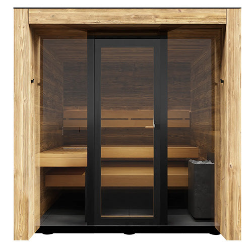 ThermaSol Fortis 4-Person Outdoor Sauna Cabin with Electric Heater