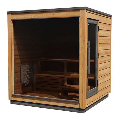 ThermaSol Nordic Dawn 4-Person Outdoor Sauna Cabin with Electric Heater