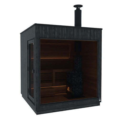 ThermaSol Nordic Misty Medium 2–5 Person Outdoor Sauna Cabin with Wood-Burning Heater