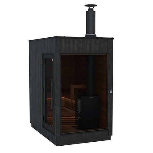 ThermaSol Nordic Misty Small 2–5 Person Outdoor Sauna Cabin with Wood-Burning Heater