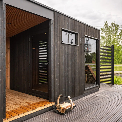 ThermaSol Nordic Misty Small Changing Room 2 Entrances Outdoor Sauna Cabin