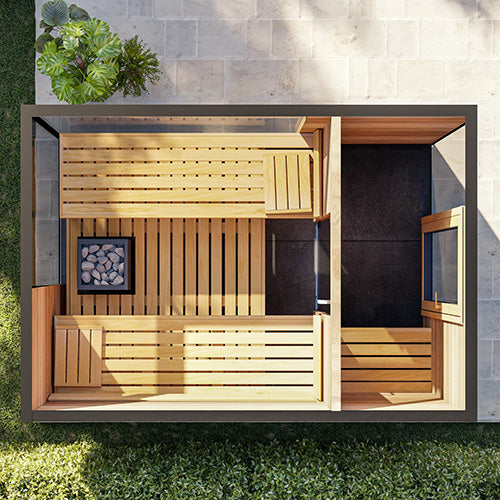 ThermaSol Ombra 5-Person Outdoor Sauna Cabin with Electric Heater