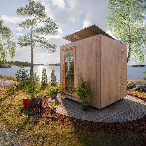 ThermaSol Medium Solaris 2–5 Person Outdoor Sauna Cabin with Electric Heater
