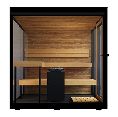 ThermaSol Vue 4-Person Outdoor Sauna Cabin with Electric Heater