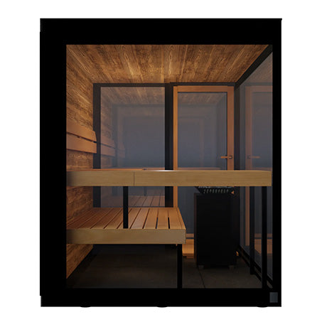 ThermaSol Vue 4-Person Outdoor Sauna Cabin with Electric Heater