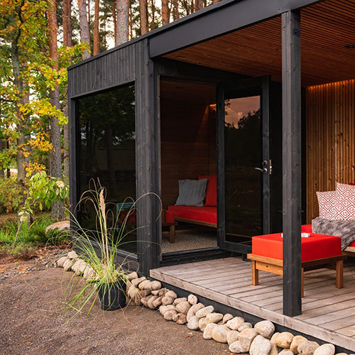 ThermaSol Nordic Misty Lounge 2 Entrances Medium Outdoor Sauna Cabin