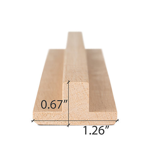 PROSAUNAS Alder 1X2 T-Moulding