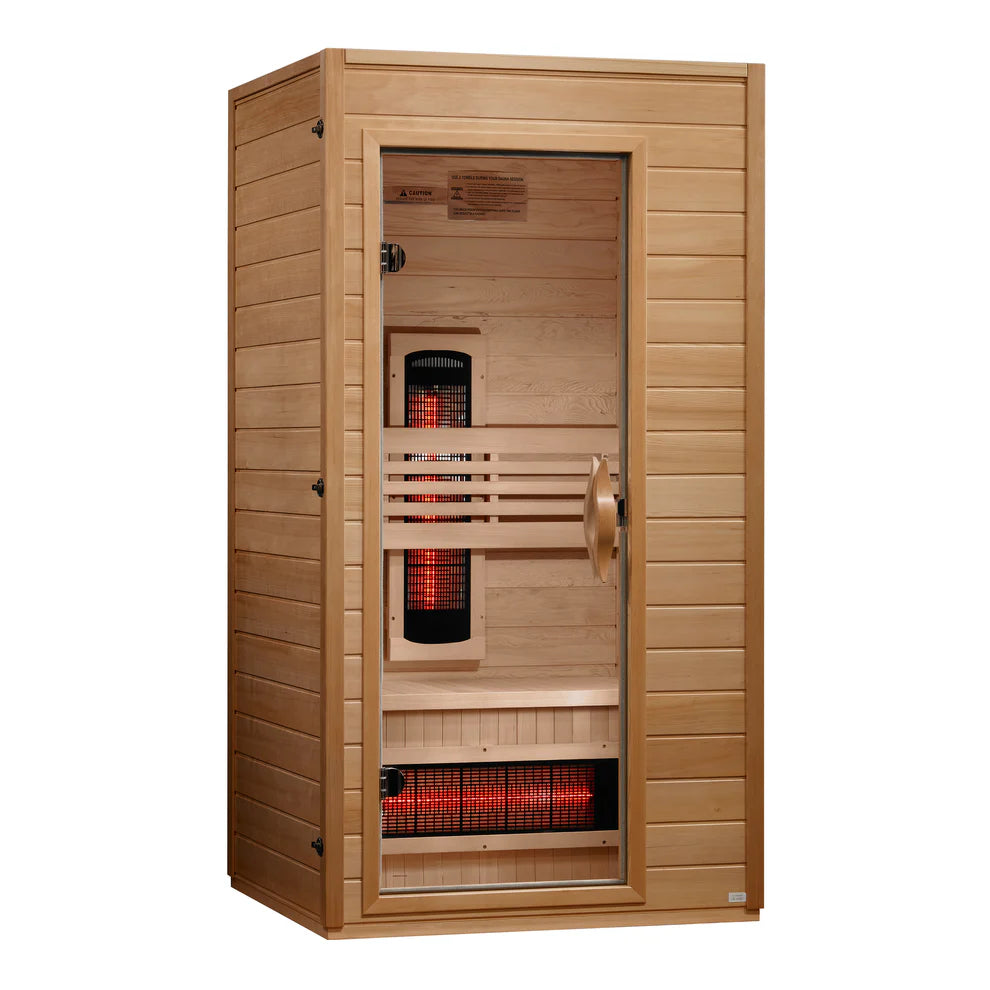 Golden Designs Dynamic Martin 1-2-Person Full Spectrum Near Zero EMF FAR Infrared Sauna