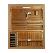 Golden Designs Hanko 2 Person Indoor Traditional Sauna - Canadian Red Cedar Interior