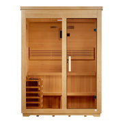 Golden Designs Arlberg 3 Person Traditional Outdoor Steam Sauna - Flat Roof