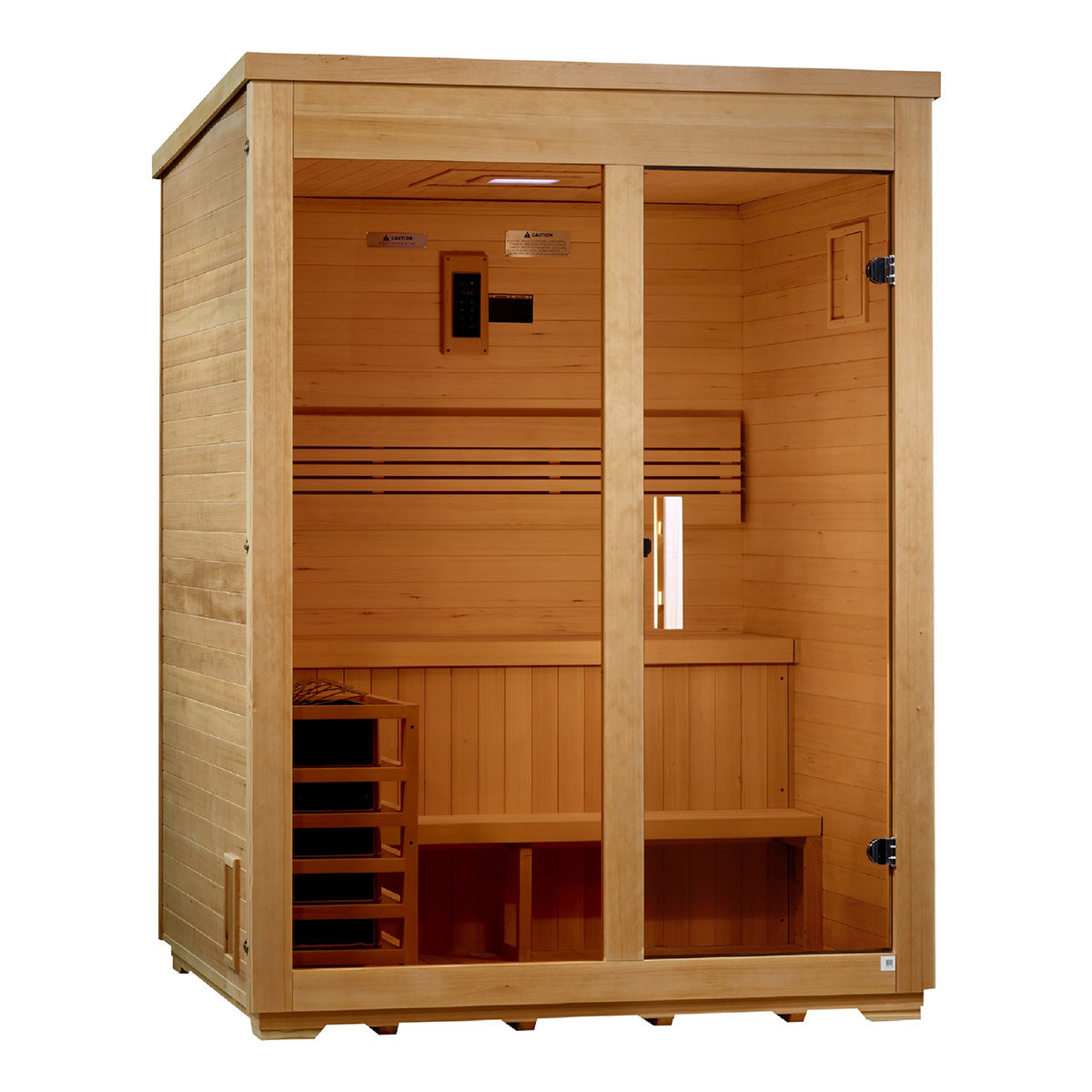 Golden Designs Arlberg 3 Person Traditional Outdoor Steam Sauna - Flat Roof