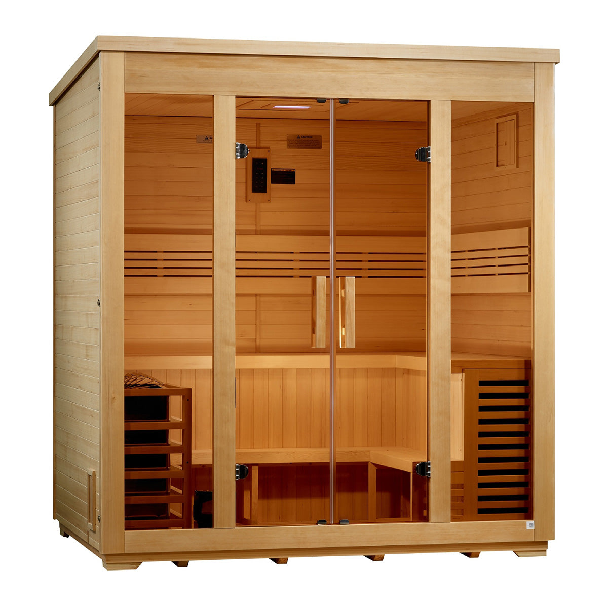 Golden Designs Vorarlberg 5 Person Traditional Outdoor Sauna - Flat Roof