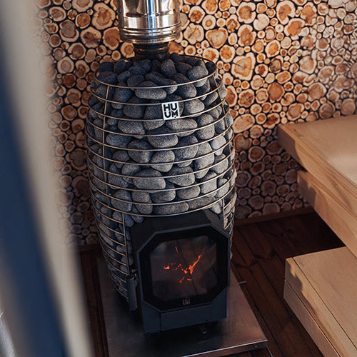 HUUM Hive Flow Wood 9.8kW Burning Sauna Stove | 330 lbs Stones