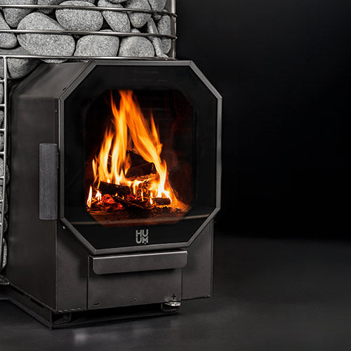 HUUM Hive Flow Wood 9.8kW Burning Sauna Stove | 330 lbs Stones