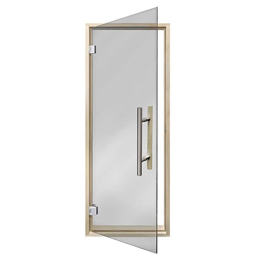 PROSAUNAS Prehung Clear Glass Sauna Door, Aspen Frame 24x73