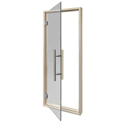 PROSAUNAS Prehung Clear Glass Sauna Door, Aspen Frame 24x73