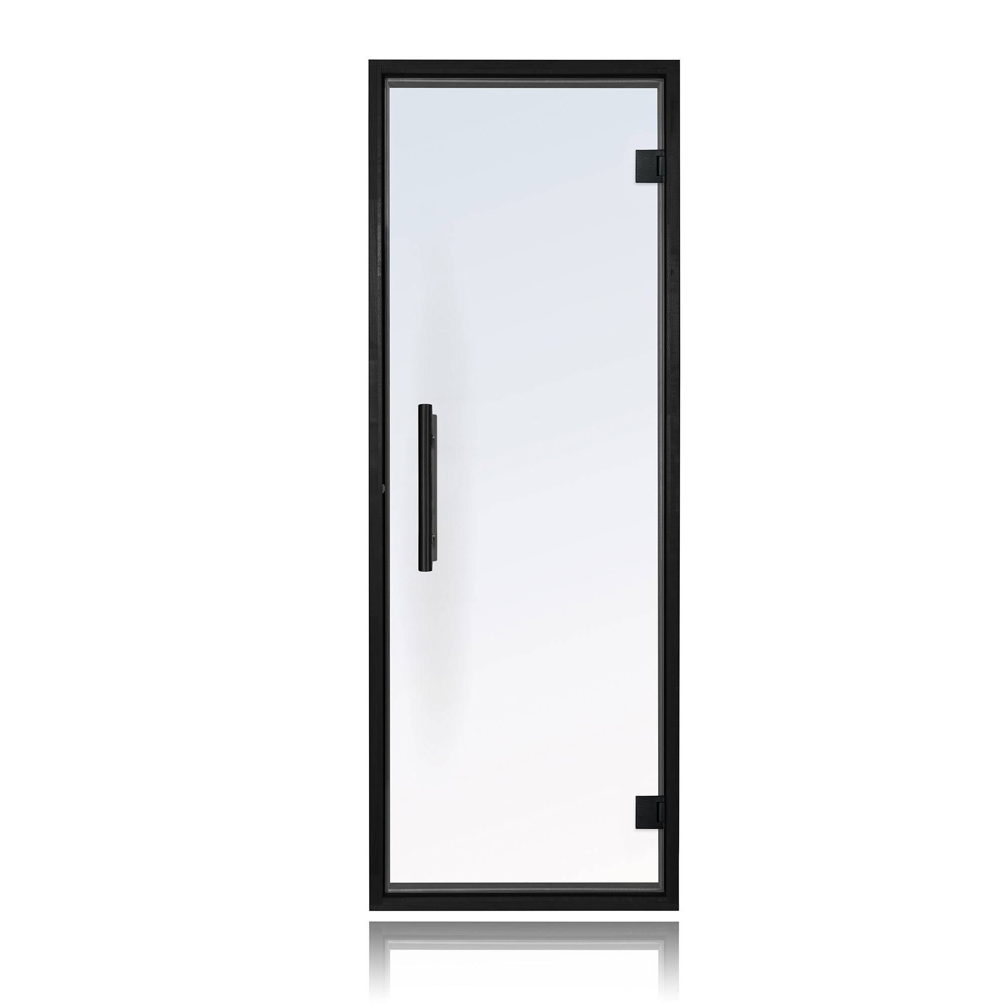 PROSAUNAS Prehung Clear Glass Sauna Door, Black Alder Frame 24x73