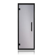 PROSAUNAS Prehung Tinted Glass Sauna Door, Black Alder Frame 24x73
