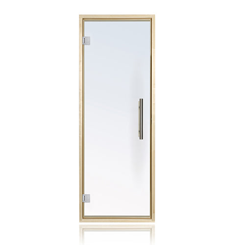 PROSAUNAS Prehung Clear Glass Sauna Door, Aspen Frame 24x73