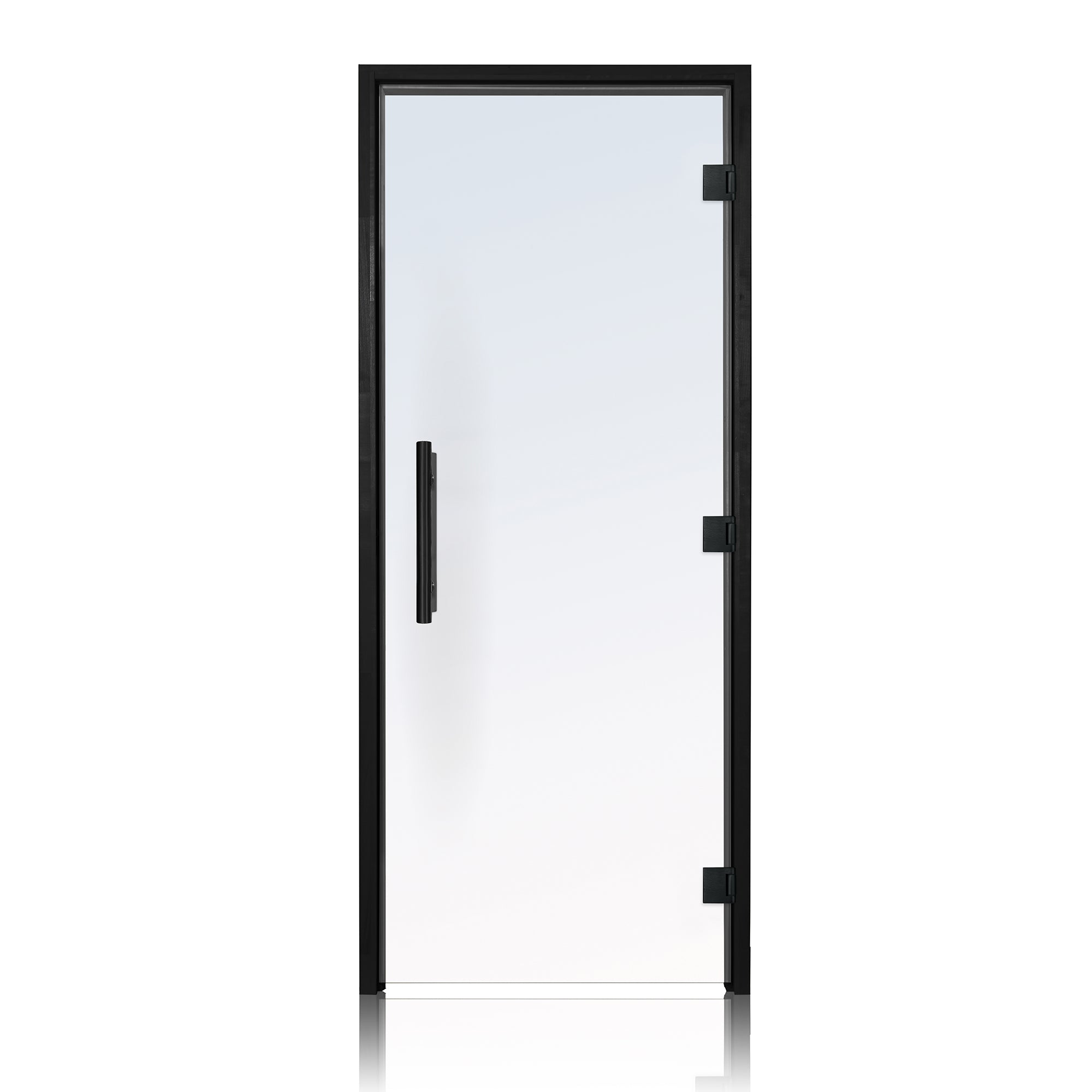 PROSAUNAS Prehung ADA Clear Glass Sauna Door, Black Alder 36x81