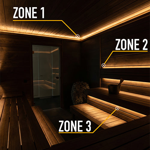 PROSAUNAS 1-Zone Dimmable White LED Light Strip Kit