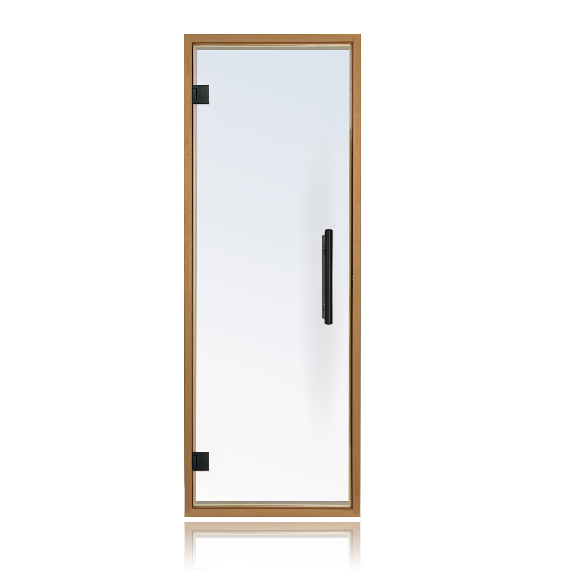 PROSAUNAS Prehung Clear Glass Sauna Door, Thermo-Aspen Frame 24x73