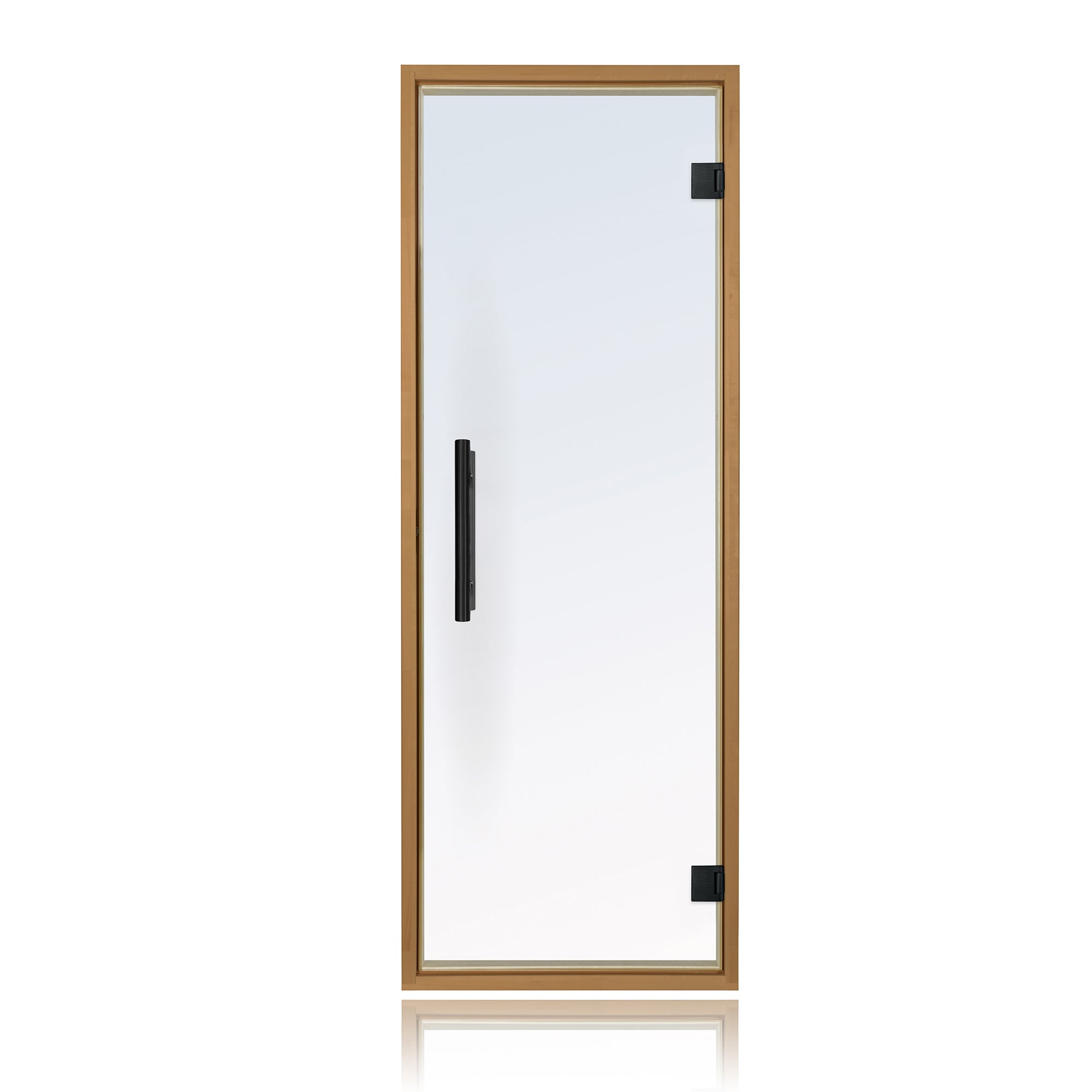 PROSAUNAS Prehung Clear Glass Sauna Door, Thermo-Aspen Frame 24x73