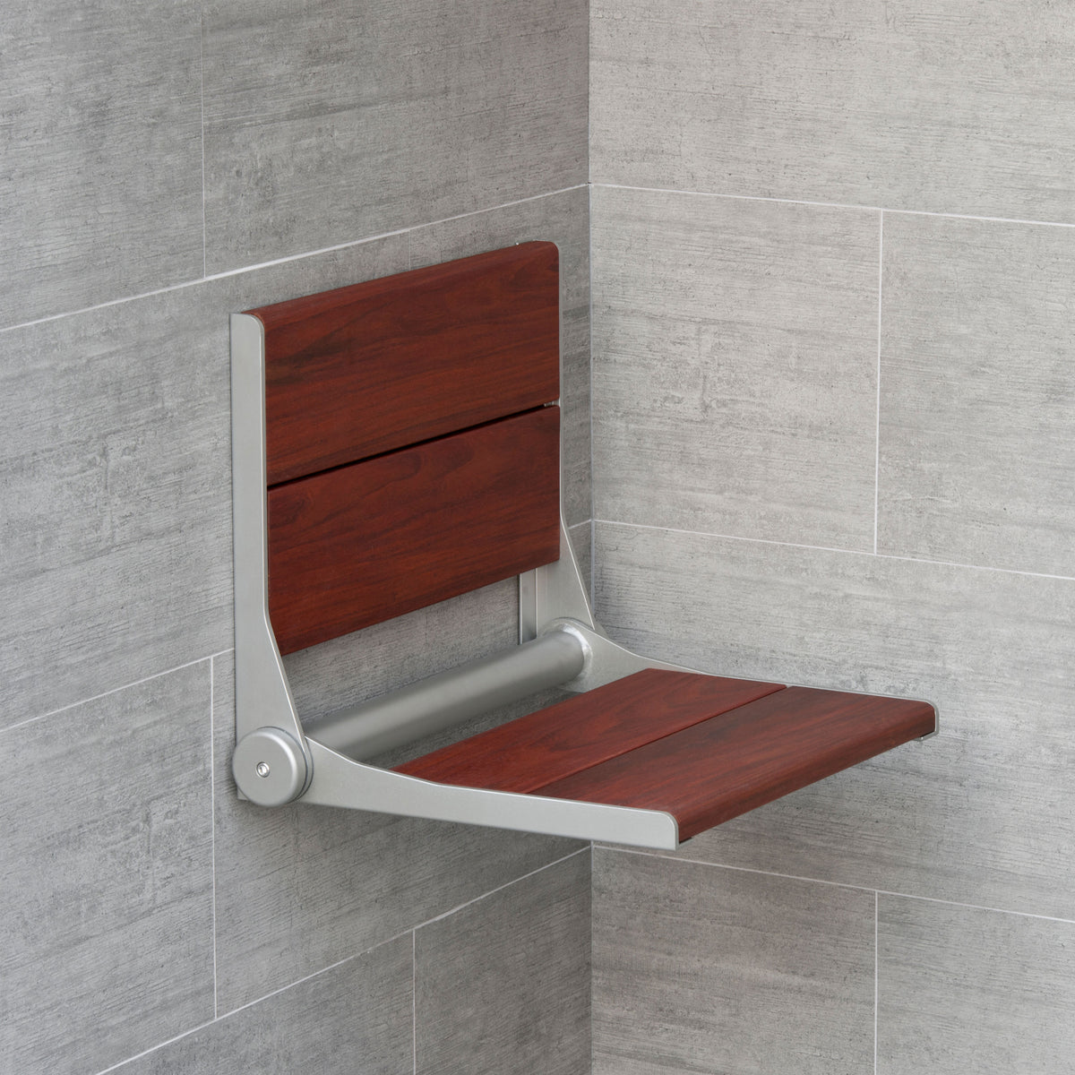 ThermaSol Folding Wall-Mount Bamboo Shower Seat