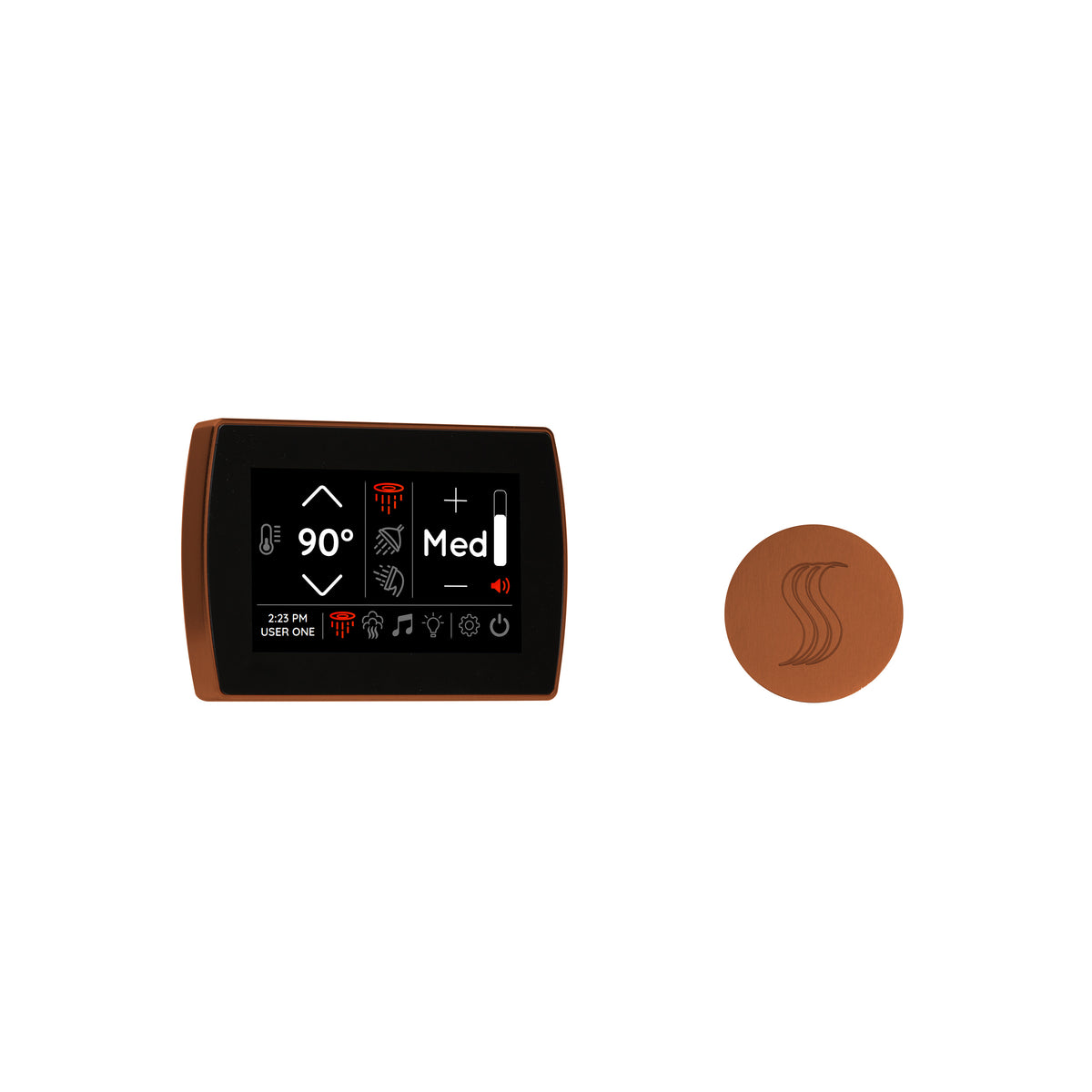 ThermaSol Signatouch Control and Steam Head Kit - Round